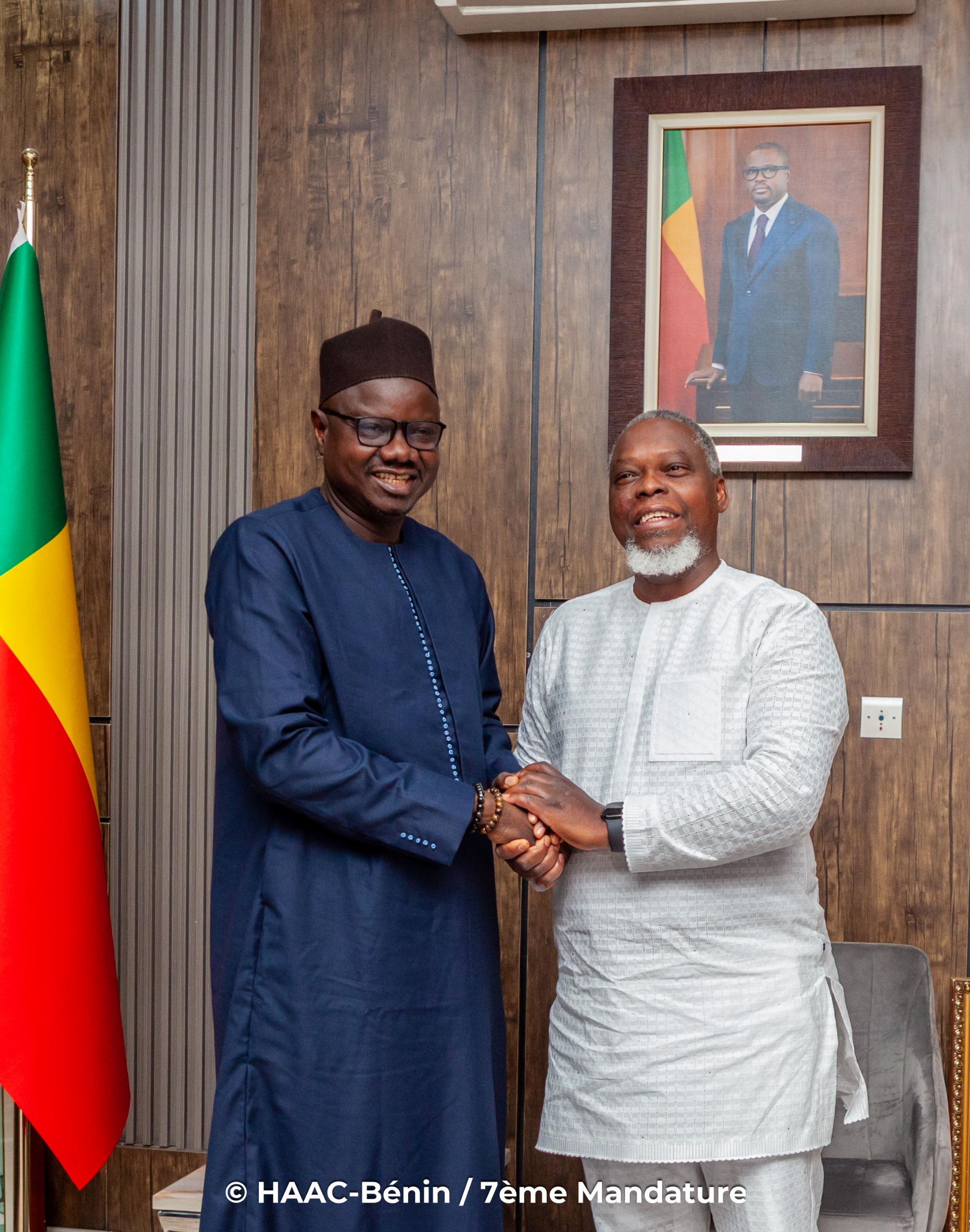 Audience à la HAAC : la préservation de la liberté de presse au cœur des échanges entre le Président Édouard LOKO et Abou-Bakari IMOROU, Président de la CBDH